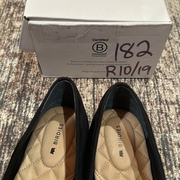 NIB! 🖤 Birdies The Heron, Black Suede, Size 10 - Picture 9 of 10